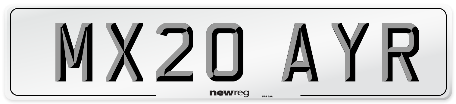 MX20 AYR Number Plate from New Reg